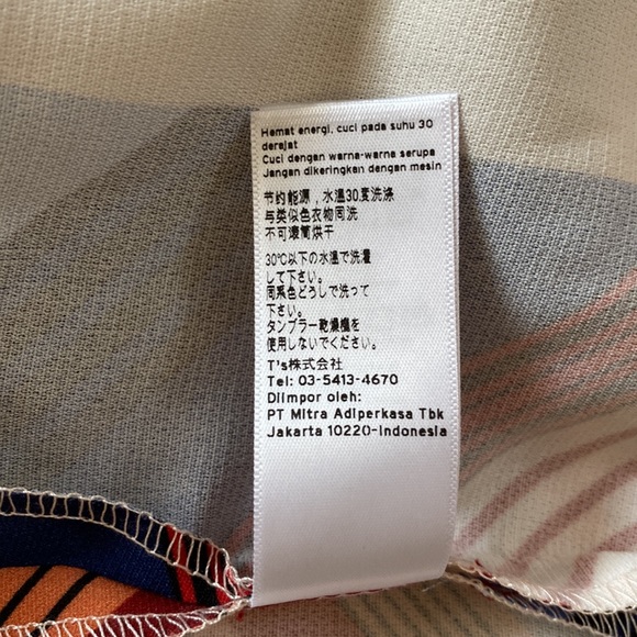 NWT Topshop Retro Vintage-look Multi Stripe Midi Skirt with Slit and Zipper - Picture 8 of 9